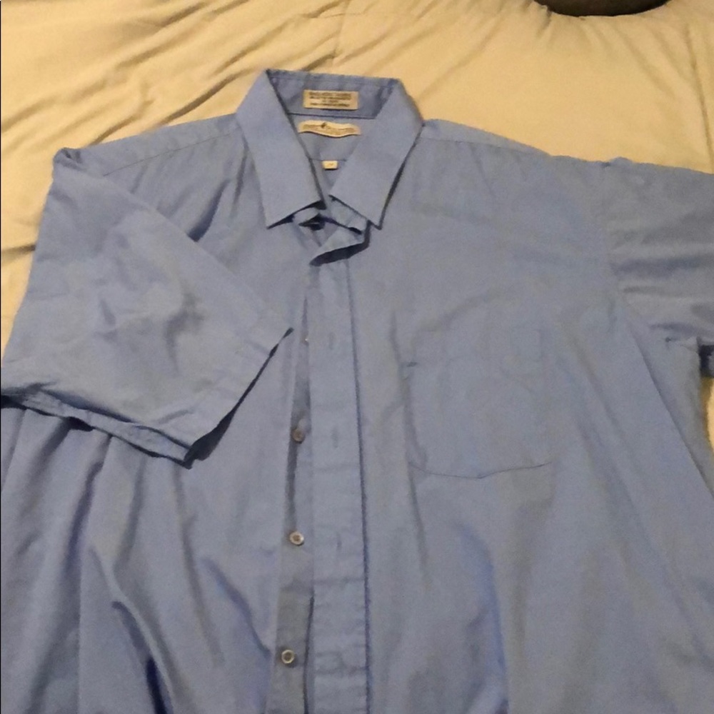 Blue button down shirt